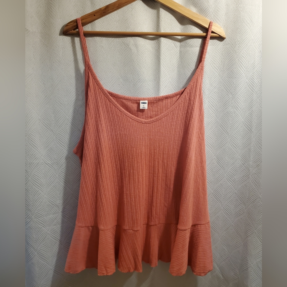Pink Sleeveless Tiered Top